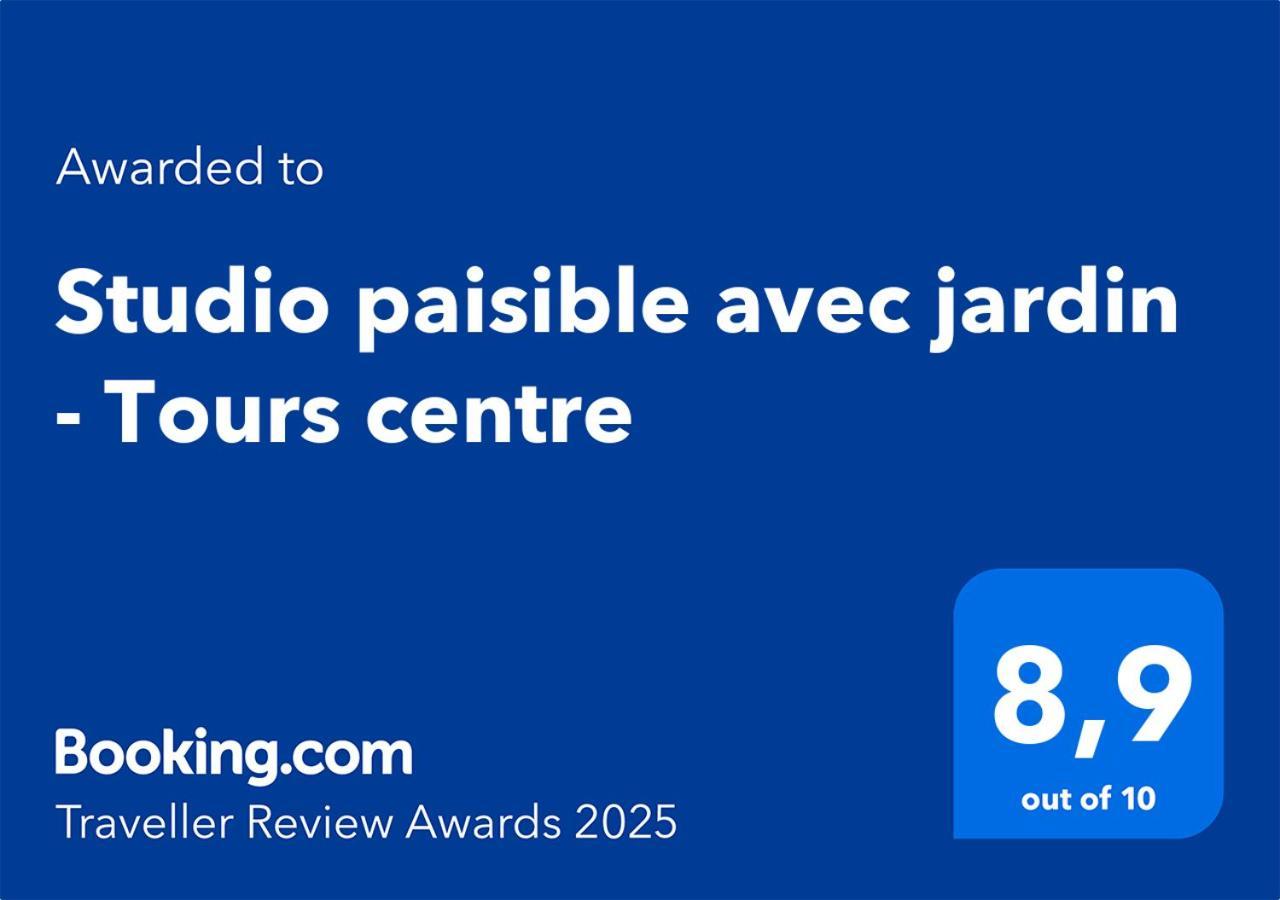 Studio Paisible Avec Jardin - Tours Centre Kültér fotó